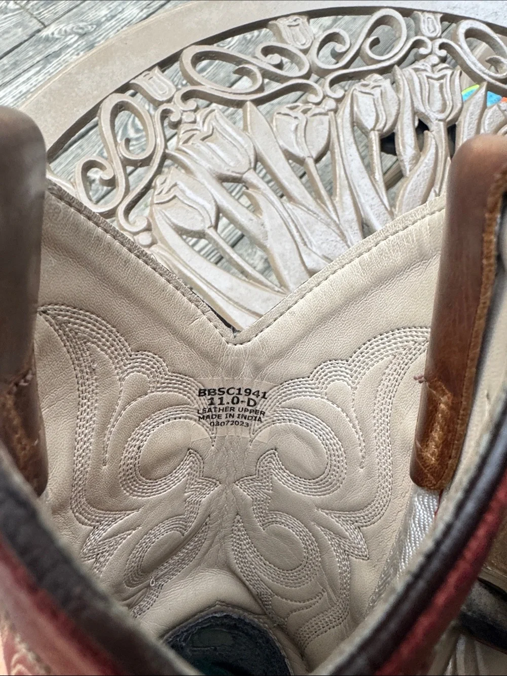 Youth Cody James Cowboy Boots in Brown and Deep Red